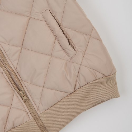 Куртка бомбер демисезонная детская ЛяЛя 1 - 10 лет Плащевка Светло-бежевый 2ПЛ116_3-31