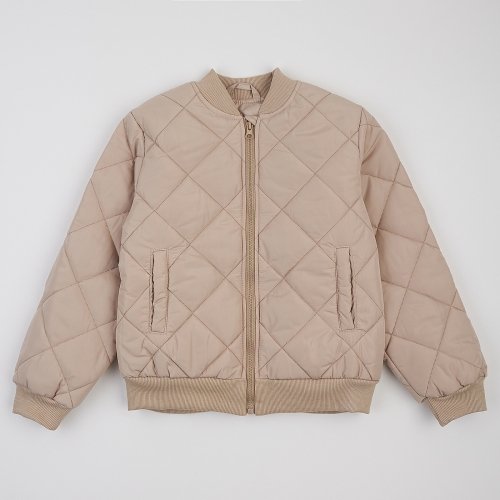 Куртка бомбер демисезонная детская ЛяЛя 1 - 10 лет Плащевка Светло-бежевый 2ПЛ116_3-31