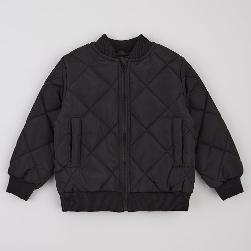 Куртка бомбер демисезонная детская ЛяЛя 1 - 10 лет Плащевка Черный 2ПЛ116_3-10