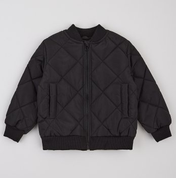 Куртка бомбер демисезонная детская ЛяЛя 1 - 10 лет Плащевка Черный 2ПЛ116_3-10