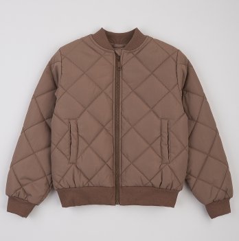 Куртка бомбер демисезонная детская ЛяЛя 1 - 10 лет Плащевка Капучино 2ПЛ116_3-11