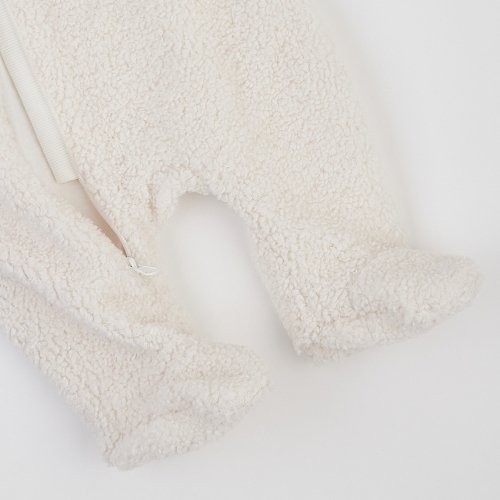 Демисезонный комбинезон для новорожденных ЛяЛя 0 - 6 мес Махра Тедди Молочный 8МТ087_5-92