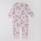 Пижама комбинезон для девочки ЛяЛя Мишки Тедди 9 - 18 мес Футер Светло-серый/Розовый 8ФТ026_6-192