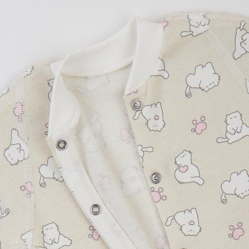 Человечек для новорожденных ЛяЛя 0 - 3 мес Футер Молочный 8ФТ036_6-03