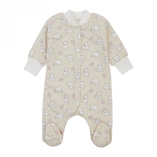 Человечек для новорожденных ЛяЛя 0 - 3 мес Футер Молочный 8ФТ036_6-03