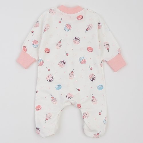 Человечек для новорожденных ЛяЛя 0 - 3 мес Футер Молочный/Розовый 8ФТ036_6-04