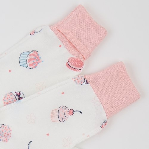 Человечек для новорожденных ЛяЛя 0 - 3 мес Футер Молочный/Розовый 8ФТ036_6-04