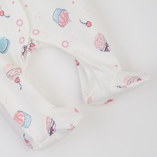 Человечек для новорожденных ЛяЛя 0 - 3 мес Футер Молочный/Розовый 8ФТ036_6-04