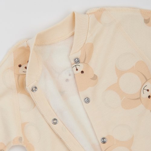 Человечек для новорожденных ЛяЛя 0 - 3 мес Футер Бежевый 8ФТ036_6-07