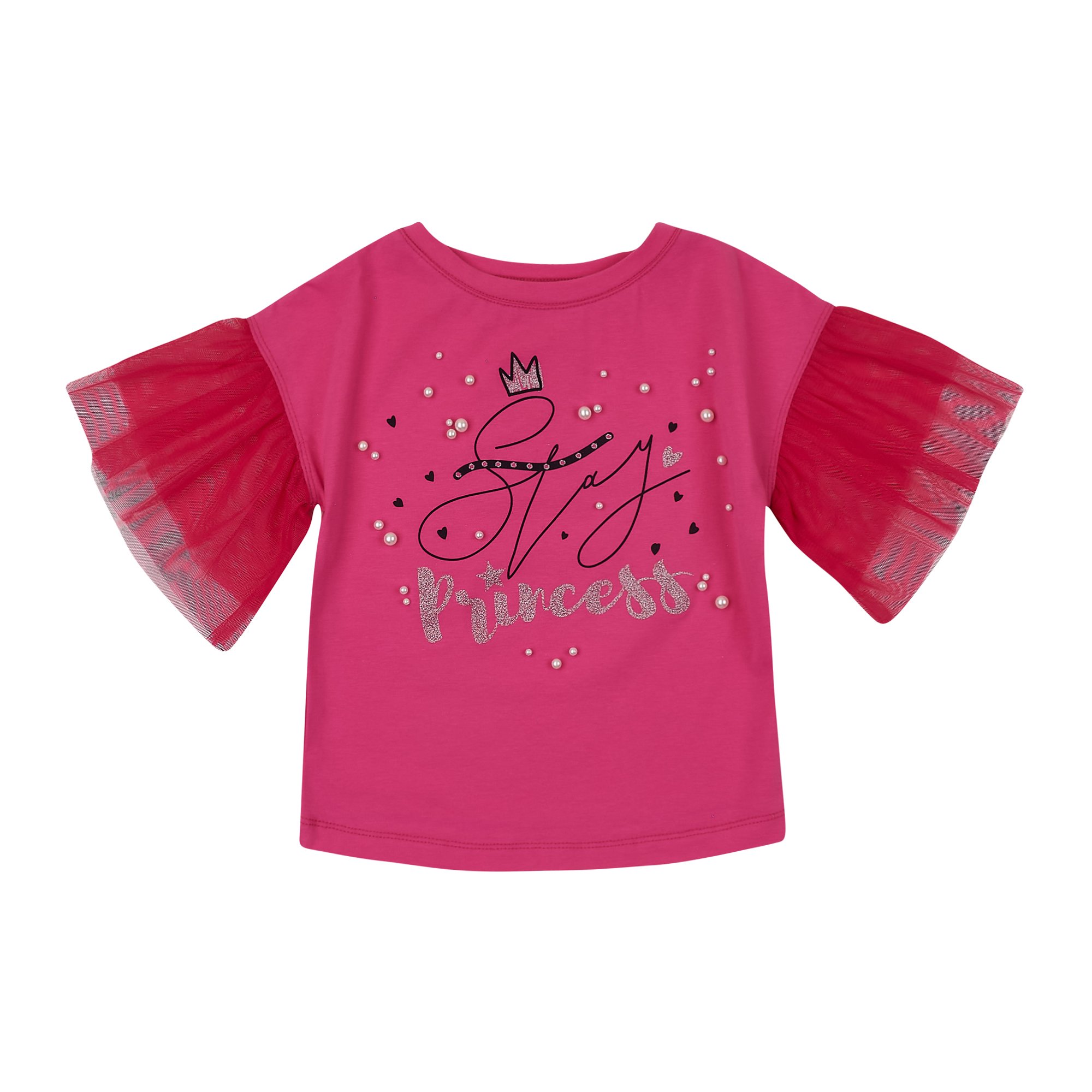 Футболка для девочки ЛяЛя 6 - 8 лет Стрейч-кулир Малиновый 3СК142_2-343