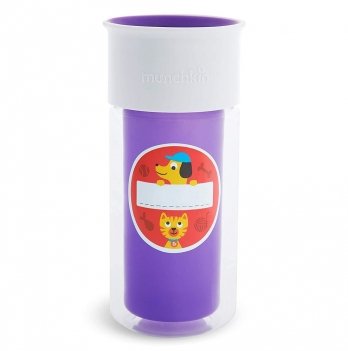 Чашка непроливная Munchkin Miracle 360 Insulated Sticker Фиолетовый 17407.04 266 мл