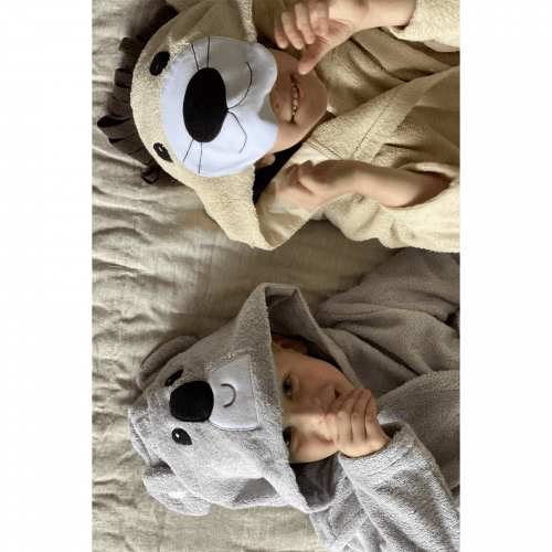 Махровый халат для детей Sasha Koala 7 - 10 лет Махра Серый 4406/4