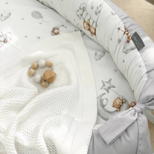 Кокон для новорожденных Маленькая Соня Nordic Тедди серый Серый 5019128