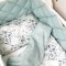Детское постельное белье и бортики в кроватку Маленькая Соня Baby Mix Эвкалипт Белый/Мятный 0291621