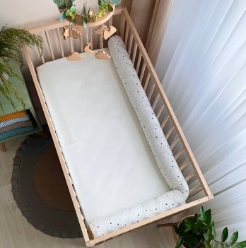 Бортики в кроватку валик Маленькая Соня Белый/Горчичный 111116618