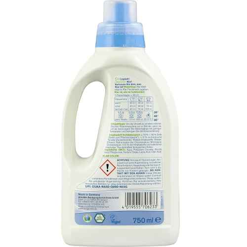 Жидкое средство для стирки Klar Color Без запаха 750 мл 4019555706233