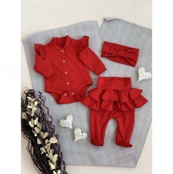 Набор одежды для новорожденных My Little Fish Кокетка 0-18 мес Красный 099-1