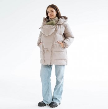 Зимняя слингокуртка для беременных Love & Carry Бежевый LCM3332