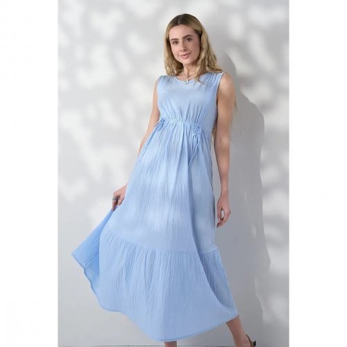Платье для беременных и кормящих Юла Мама Noemie Голубой DR-26.181