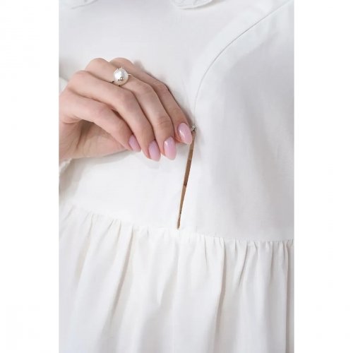 Платье для беременных и кормящих Юла Мама Lauri Молочный DR-26.191