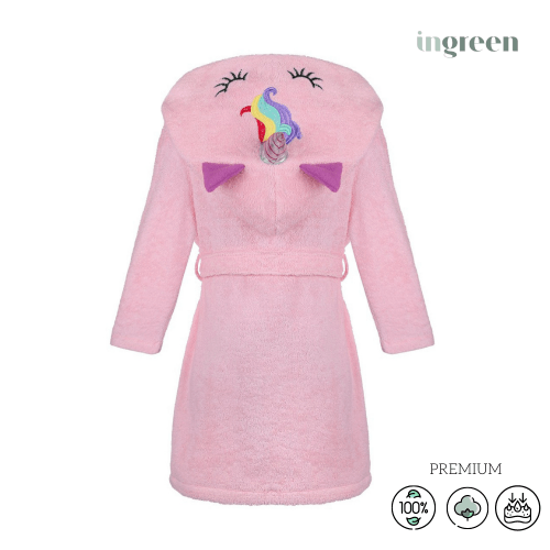 Махровый халат для детей Sasha Unicorn 7 - 10 лет Махра Розовый 4406/1