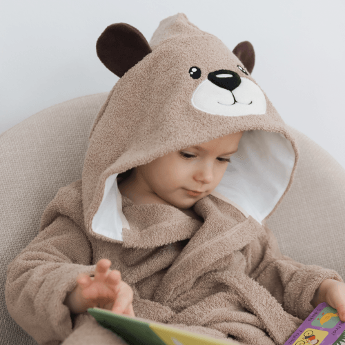 Махровый халат для детей Sasha Bear 7 - 10 лет Махра Коричневый 4406/6