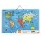 Деревянные пазлы для детей Viga Toys Карта мира с маркерной доской на украинском языке 44508