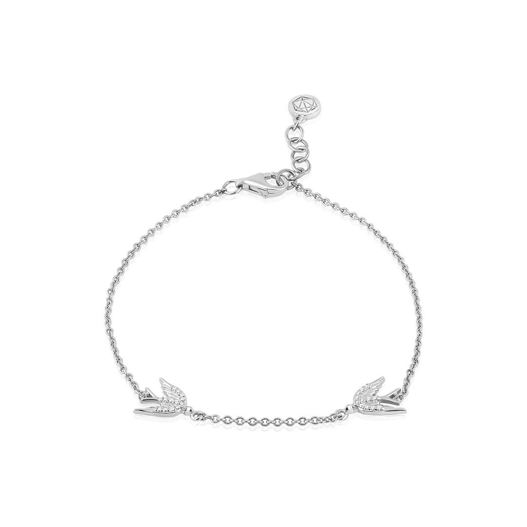Серебряный браслет женский UMAX Ласточки 4500