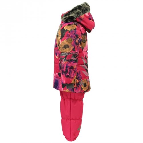 Зимний термокомплект для девочки Huppa NOVALLA, розовый с маками