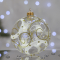 Новогодний шар на елку Santa Shop Четыре круга Геометрия на прозрачном Белый/Золотой 10 см 4820001024074