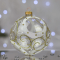 Новогодний шар на елку Santa Shop Четыре круга Геометрия на прозрачном Белый/Золотой 10 см 4820001024074