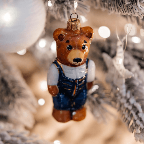 Елочная игрушка Rizdviani Istorii Медведь в комбинезоне 13,5 см 4820001045598