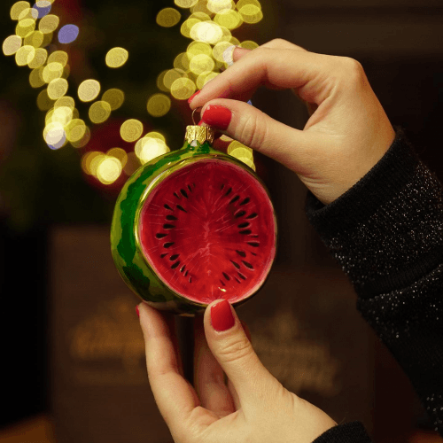 Елочная игрушка Rizdviani Istorii Херсонский арбуз 10 см 4820001105292