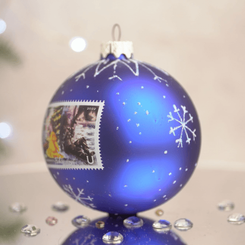 Новогодний шар на елку Santa Shop Патриотическая Марка Переможного Нового року! Синий 8,5 см 4820001129359