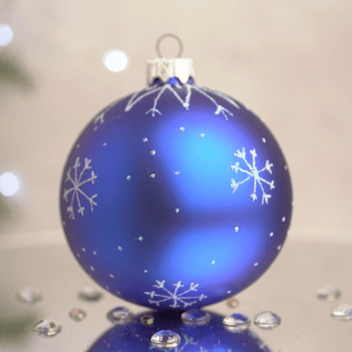 Новогодний шар на елку Santa Shop Патриотическая Марка Переможного Нового року! Синий 8,5 см 4820001129359