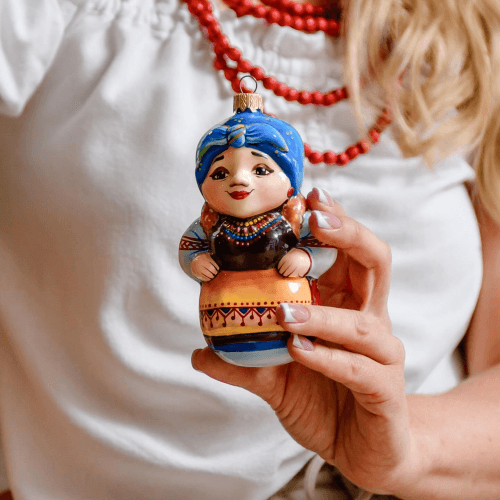 Елочная игрушка Rizdviani Istorii Украинские истории Кума-Стефанія 14 см 4820001165609