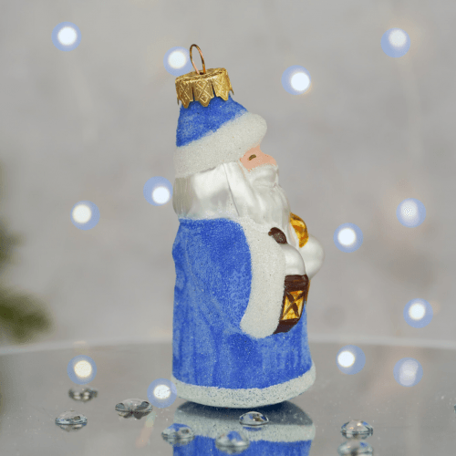 Елочная игрушка Santa Shop Сніжний Миколай Голубой 10 см 4820001180114