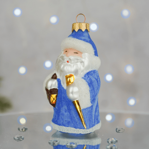 Елочная игрушка Santa Shop Сніжний Миколай Голубой 10 см 4820001180114