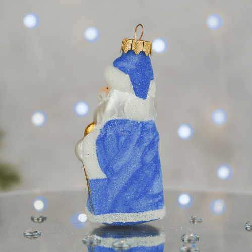 Елочная игрушка Santa Shop Сніжний Миколай Голубой 10 см 4820001180114