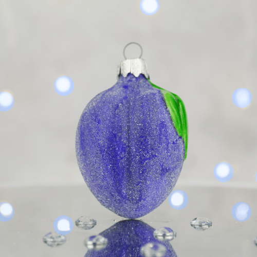 Елочная игрушка Santa Shop Слива Фиолетовый 8 см 4820001180145