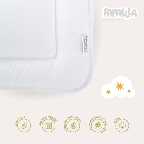 Детская подушка для сна Papaella Baby Белый 40х60 см 8-09743