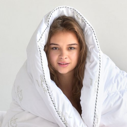 Летнее одеяло евро двуспальное Ideia Super Soft Classic 200х220 см Белый 8-11789