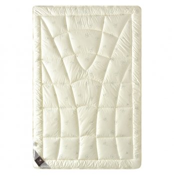 Всесезонное одеяло евро двуспальное Ideia Wool Classic 200х220 см Молочный 8-11818