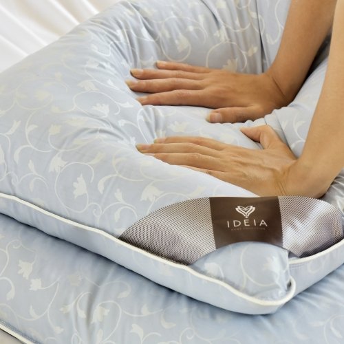Пуховая подушка для сна Ideia Natural 70x70 см Голубой 8-12153