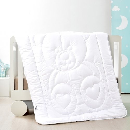 Детское одеяло и подушка для сна Papaella Air Dream комплект Мишка Белый 8-12824