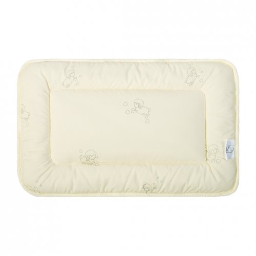 Детская подушка для сна Papaella Baby Wool 40х60 см Молочный 8-11046