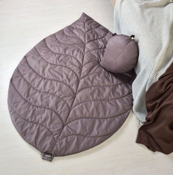 Прикроватный коврик и декоративная подушка Idea набор Листочек Коричневый 8-31654