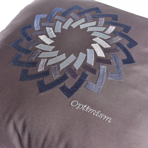 Декоративная подушка Ideia Rain Optimism с вышивкой 50х50 см Коричневый 8-32196