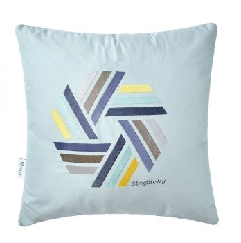 Декоративная подушка Ideia Rain Simplicity с вышивкой 50х50 см Мятный 8-32196