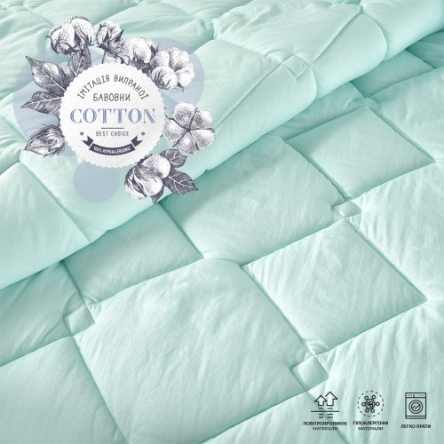 Комплект одеяло односпальное и подушка для сна Ideia Tropical Мятный 8-32432